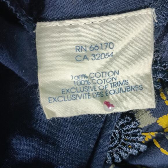 Edme & Esyllte Halter Dress Size 8 Blue Geometric Pockets Smocked Back - Picture 12 of 13